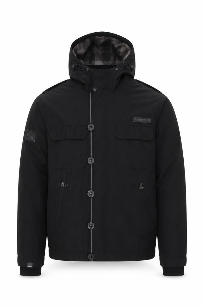 McKenzie Men's Black S Jacket Hooded Polyester Casual