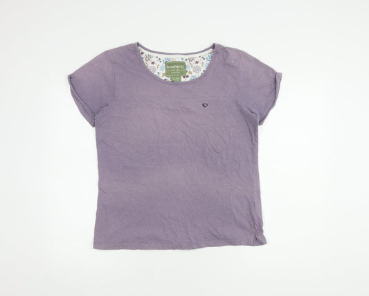 Brasher Women's Purple T-Shirt, Size 14, Short Sleeve, Casual