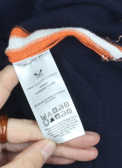 Brand and care label for Crew Clothing Women's Blue jumper M