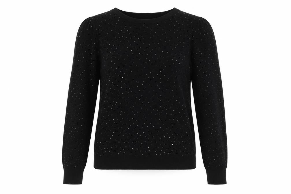 Warehouse Women's Black Studded Pullover Jumper Size 10