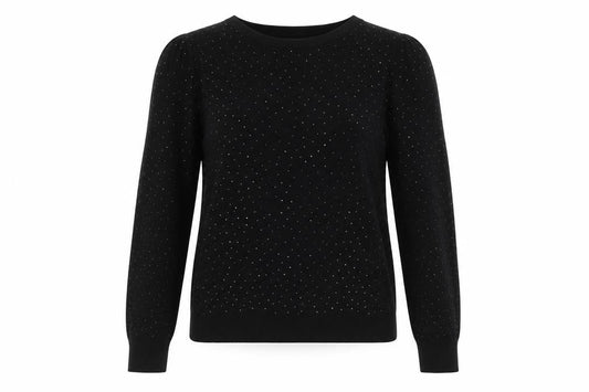 Warehouse Women's Black Studded Pullover Jumper Size 10