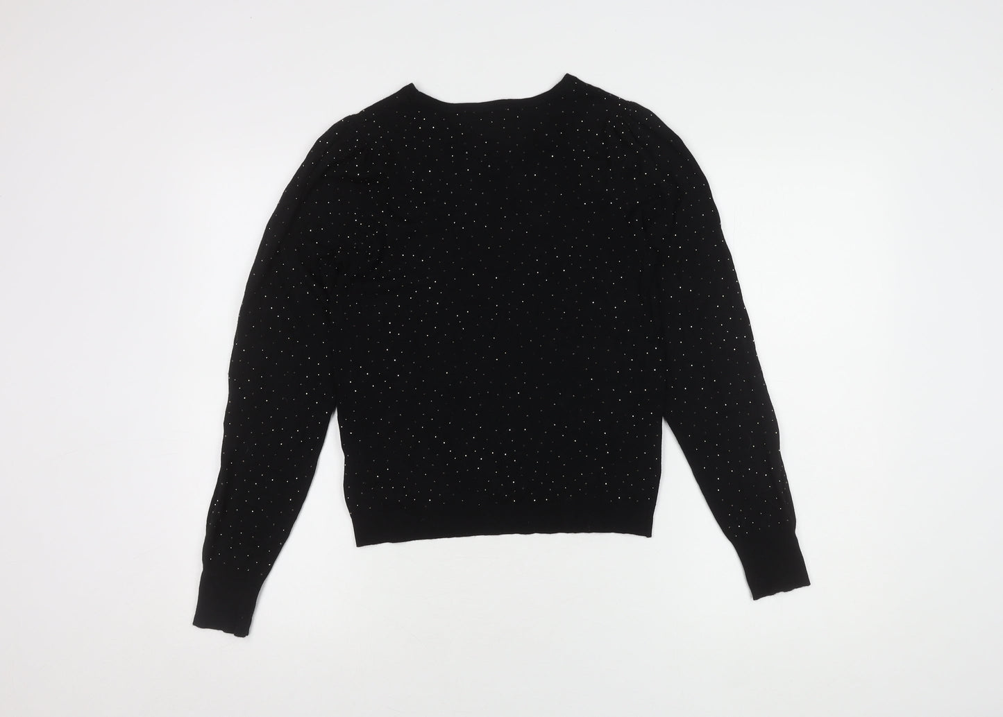Warehouse Women's Black Studded Pullover Jumper Size 10