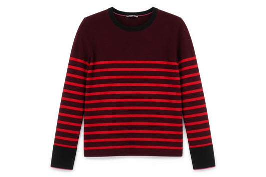 Warehouse Women's Red Striped Pullover Jumper Size 16