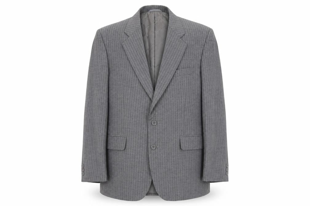 Scott International Men's Grey Striped Blazer, Size 44