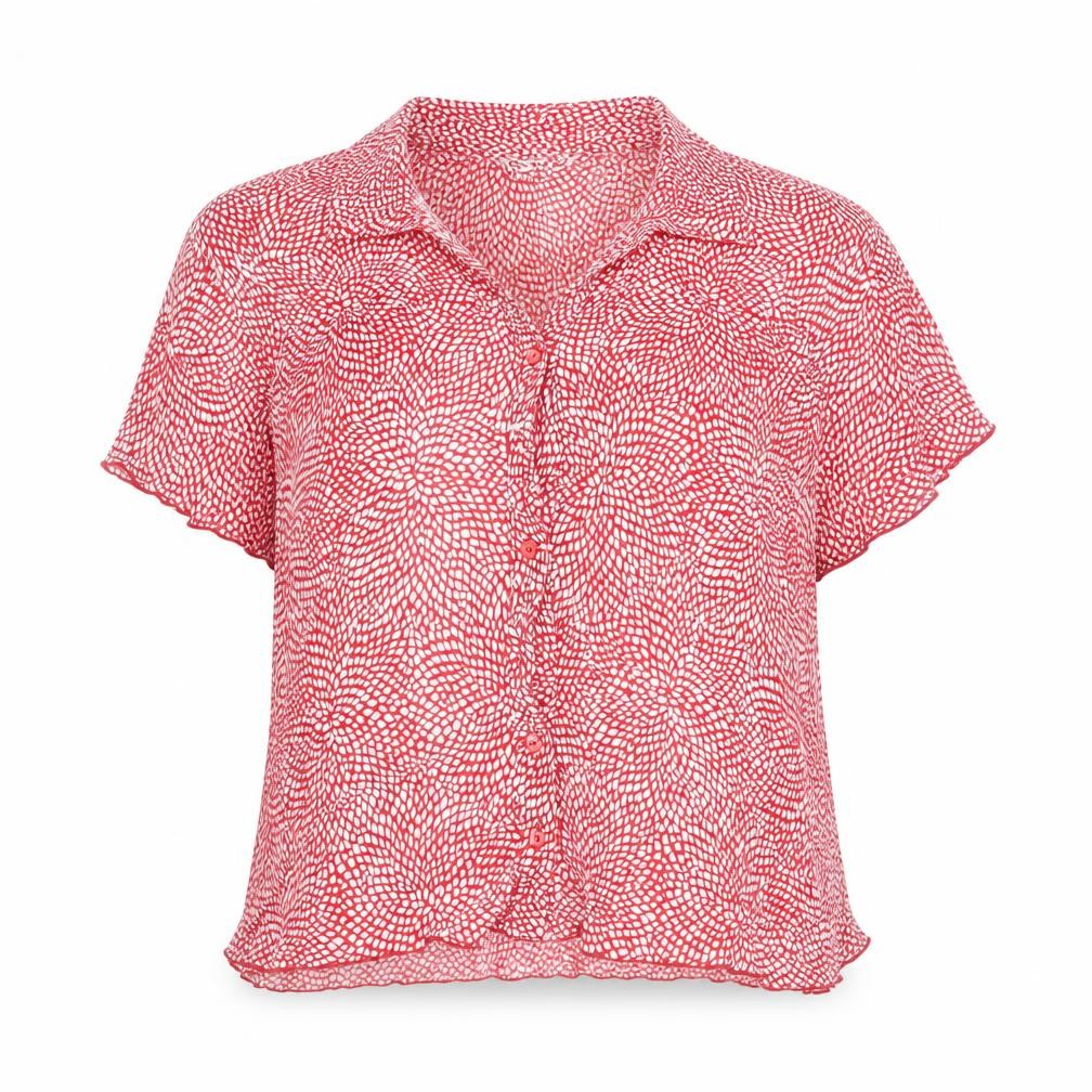 BHS Women’s Red Petite Collared Blouse Size 20
