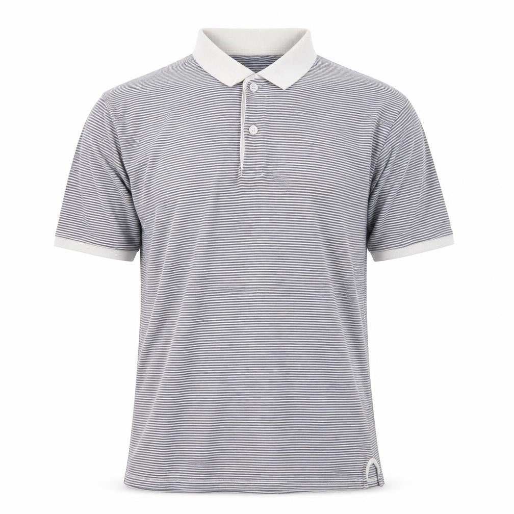 Gap Men’s Grey Striped Polo Shirt L