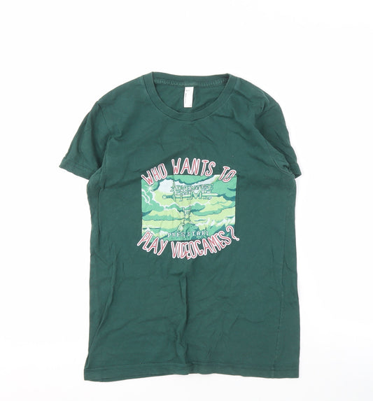 American Apparel Green Unisex Kids Adventure Time T-Shirt S