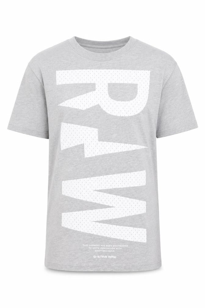 G-Star RAW Men's Grey Graphic T-Shirt, Medium