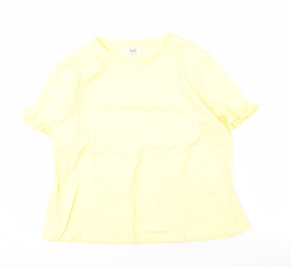 Hush Women's Yellow Cotton T-Shirt, Size S