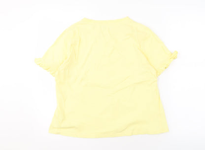 Hush Women's Yellow Cotton T-Shirt, Size S