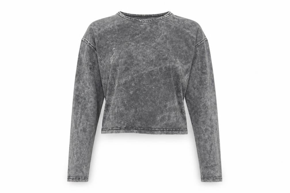 Missguided Women's Grey Long Sleeve Crew Neck Top Size 10