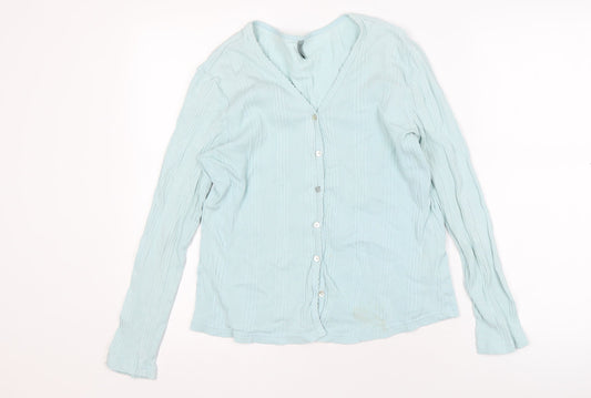 hankthreacl Women's Blue Cardigan V-Neck Size 16