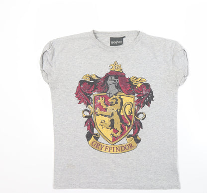 Harry Womens Potter Gryffindor Grey T-Shirt - Size 10
