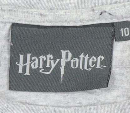 Harry Womens Potter Gryffindor Grey T-Shirt - Size 10