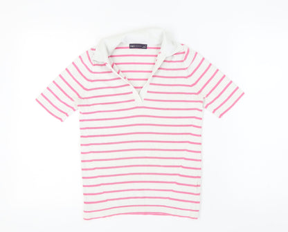 Marks & Spencer Women's Multicoloured Striped Polo - Size S
