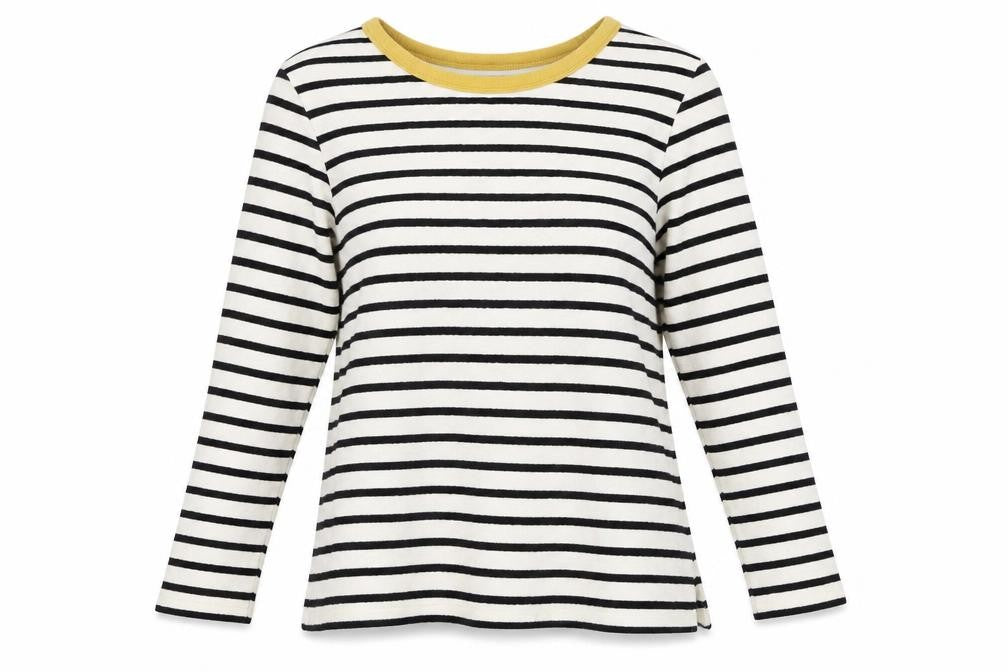 Marks & Spencer Women's Black Striped Pullover Sweatshirt