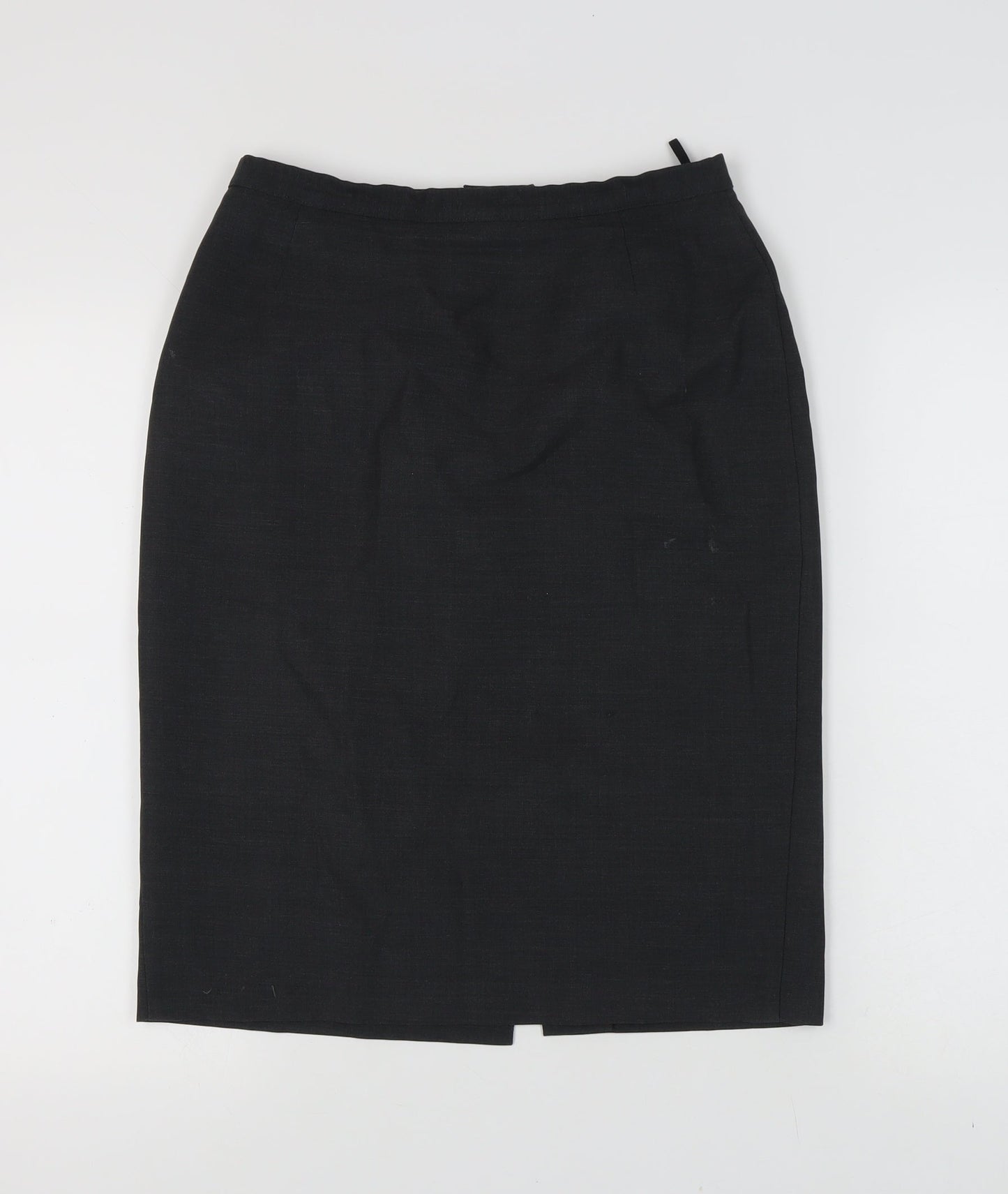 Marks and Spencer Women's Grey Wool Pencil Skirt Size 12