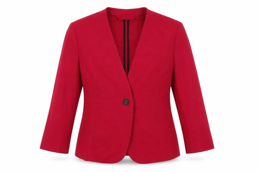 Caractère Red Women's Blazer, Size 16, One-Button, Formal