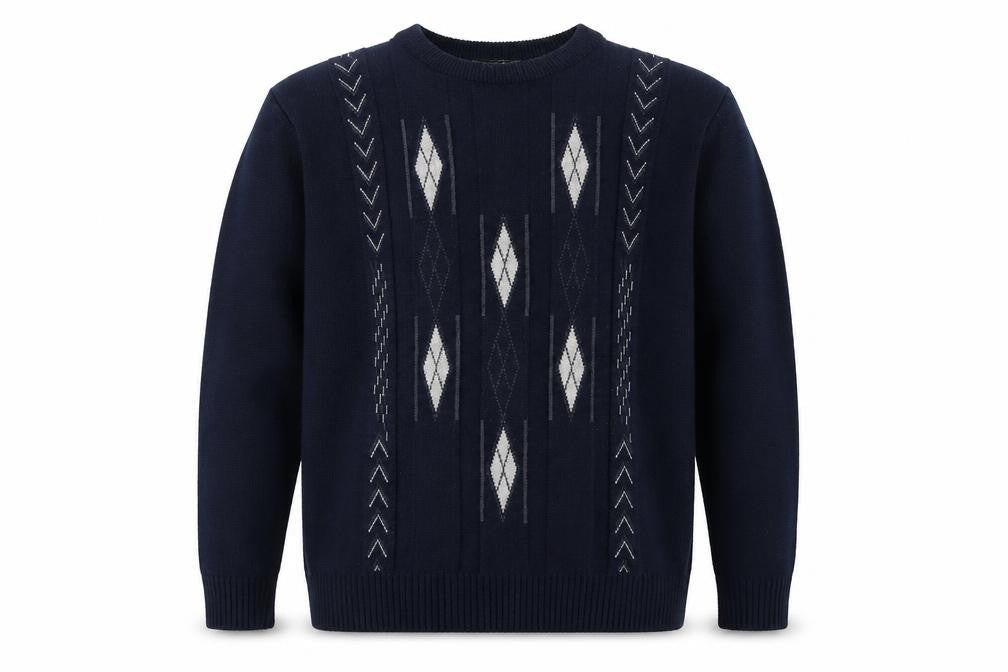 Christopher Knight Men's XL Blue Argyle Pullover Jumper