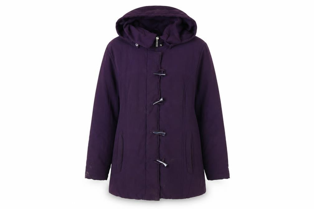 Katherine Hammond Women's Purple Hooded Coat Size 12