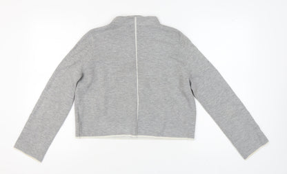 Topshop Women's Grey Mock Neck Pullover Jumper Size 12