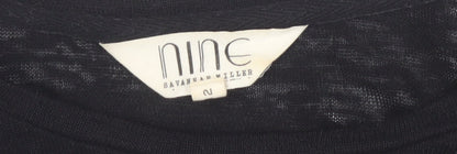 Close-up detail of Nine by Savannah Miller Black Women's jumper, size 12