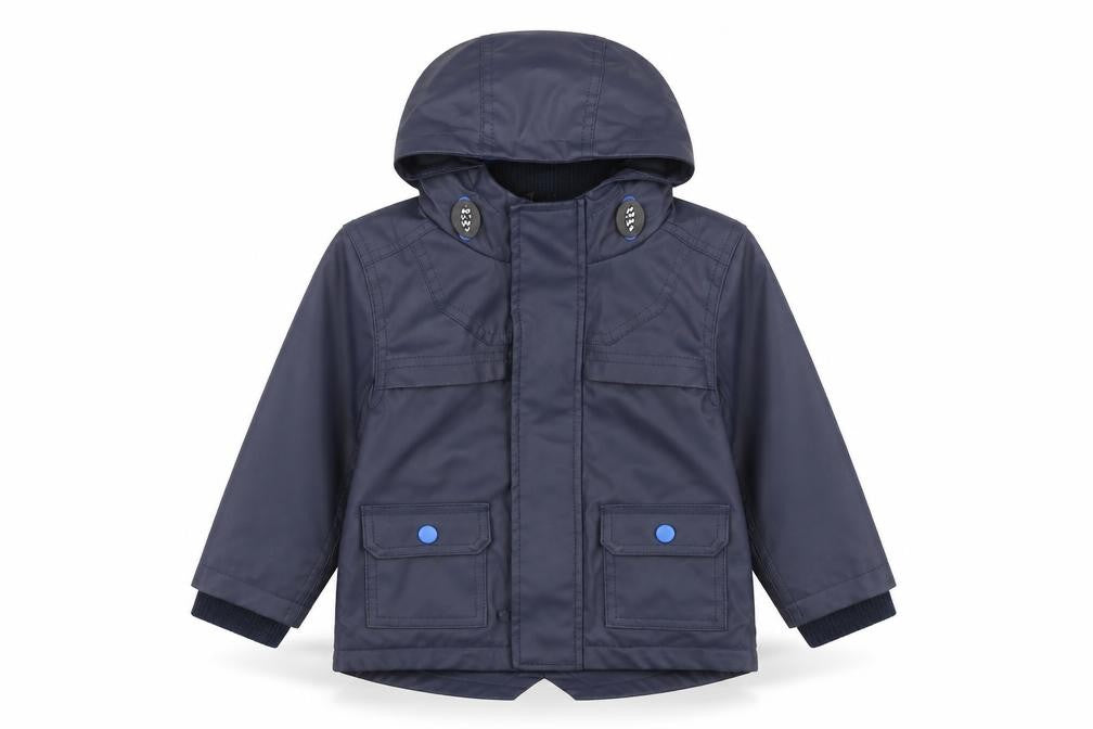 Marks & Spencer Boys Blue Parka Coat 2 Years Hooded