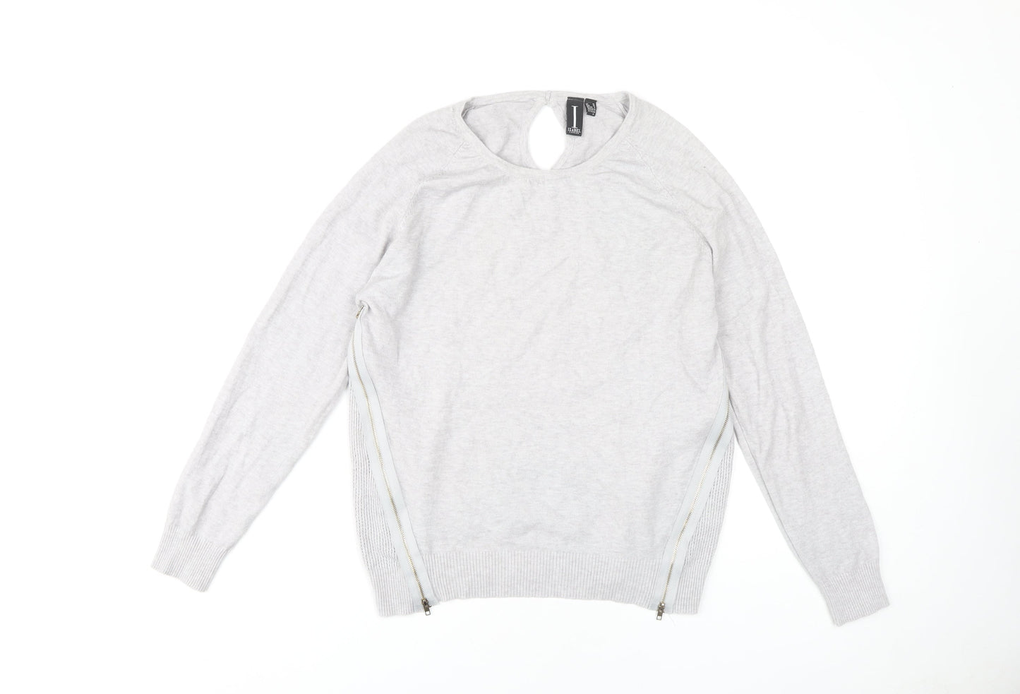 Izabel London Women's Grey Knit Pullover Jumper Size 10