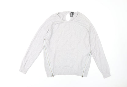 Izabel London Women's Grey Knit Pullover Jumper Size 10