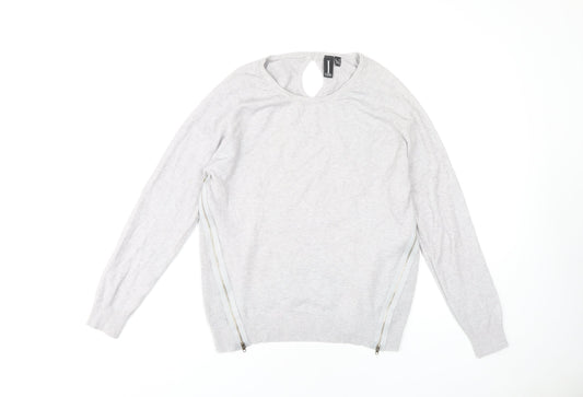 Izabel London Women's Grey Knit Pullover Jumper Size 10