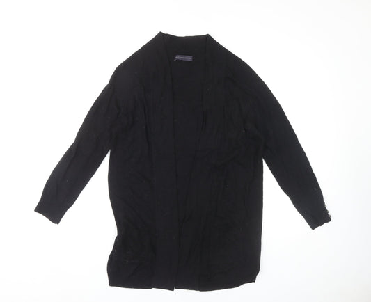 Marks and Spencer Women's Black Open Front Cardigan, Size 10, Open Style