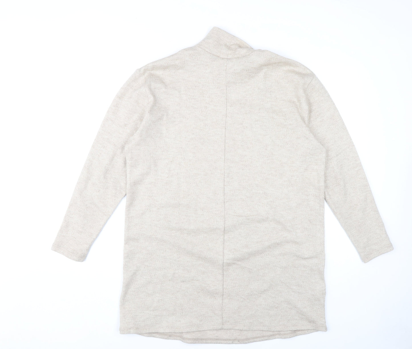 MNG Women Beige Roll Neck Pullover Jumper S