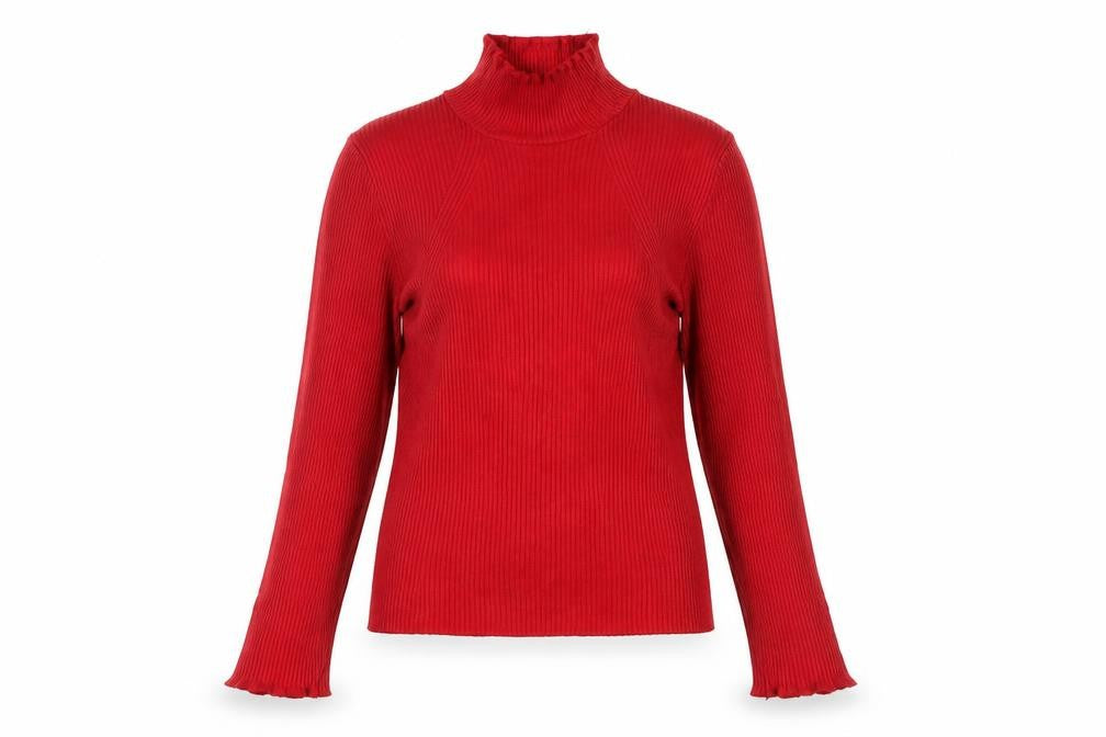 Stradivarius Red High Neck Women's Pullover Jumper L