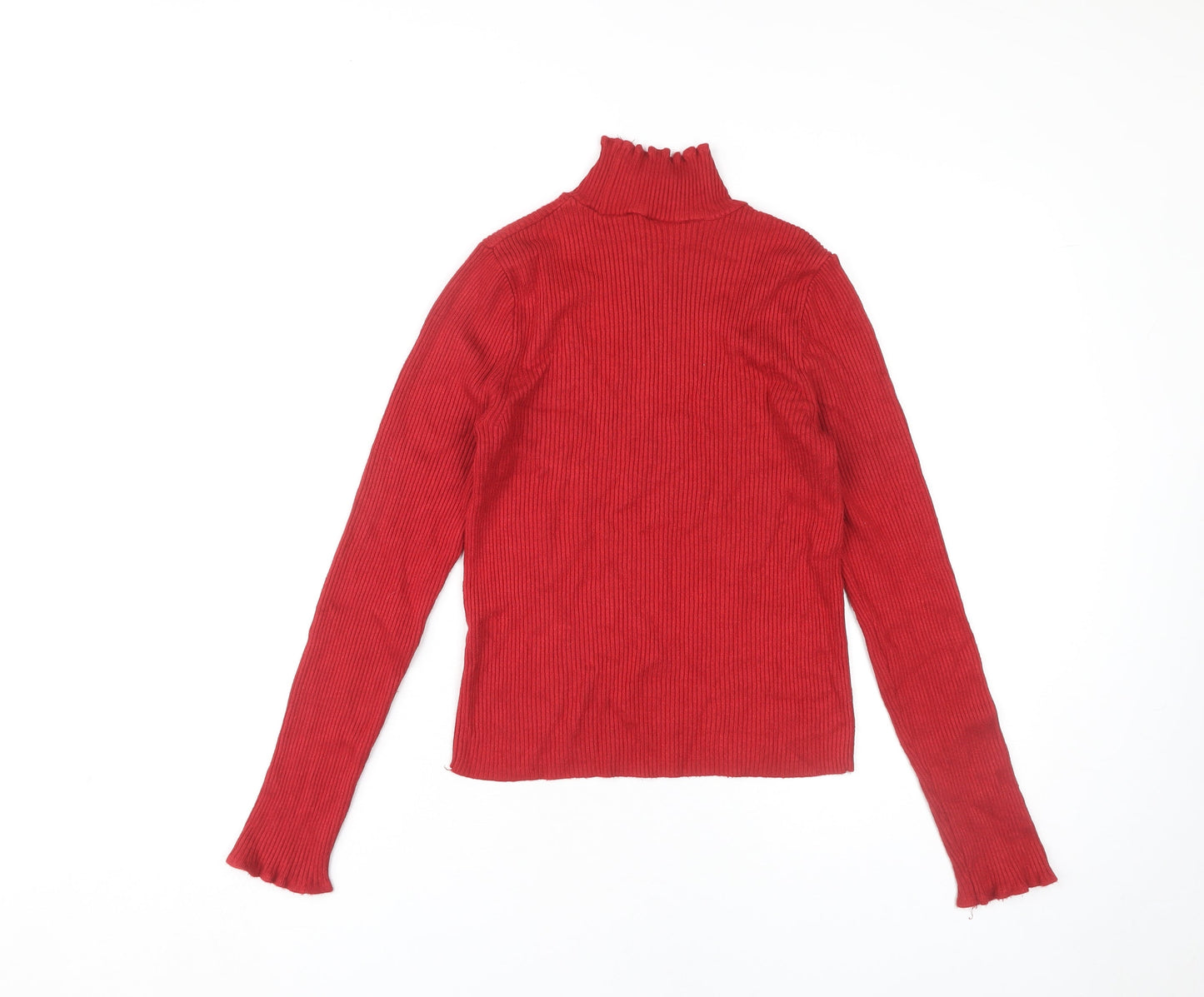 Stradivarius Red High Neck Women's Pullover Jumper L