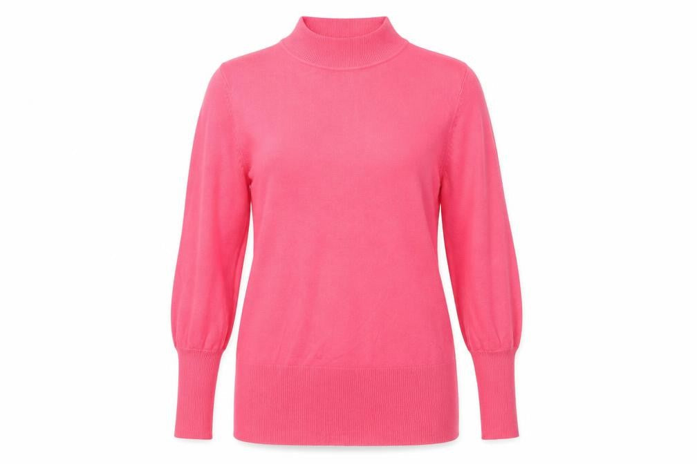 Marks & Spencer Women's Pink Mock Neck Jumper Medium