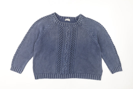 Marks and Spencer Women's Blue Pullover Jumper - Size 18