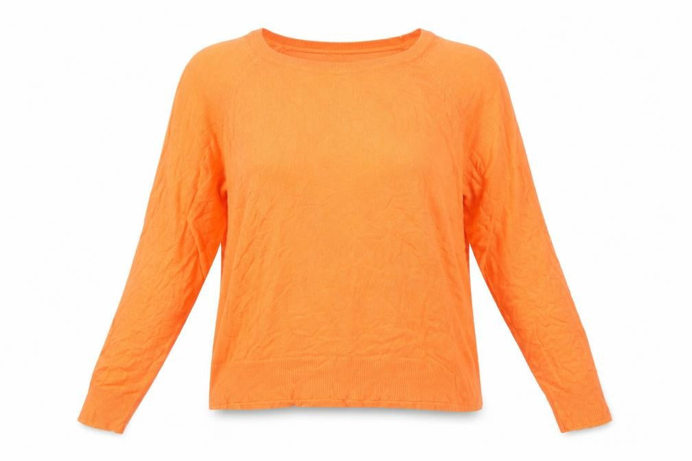 Zara Women's Orange S Pullover Jumper Crew Neck
