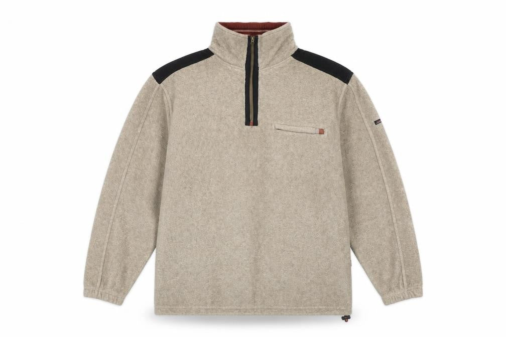 Commander Men's Beige M 1/4 Zip Sweatshirt Long Sleeve