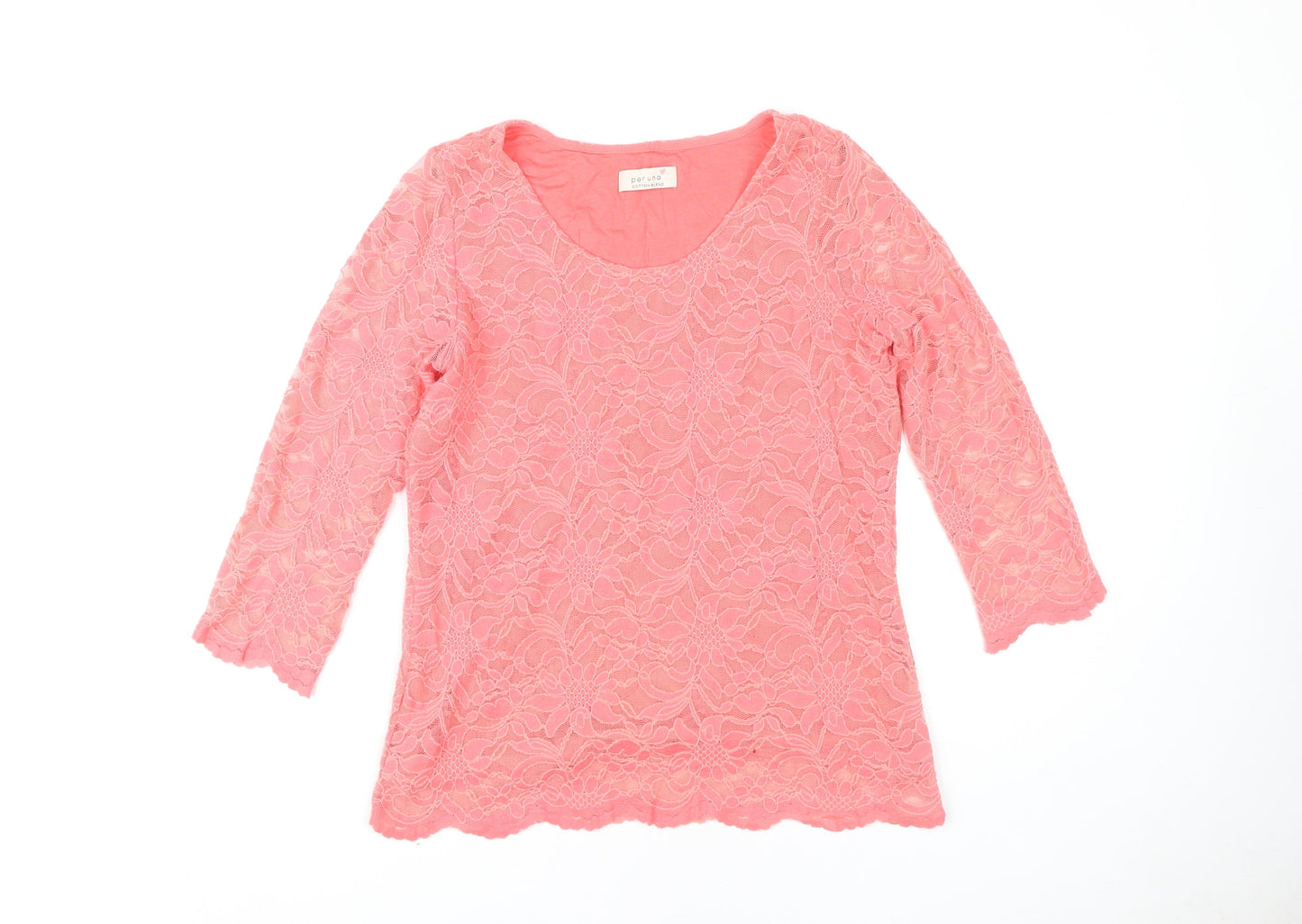 Marks and Spencer Women's Pink Lace Blouse Size 14