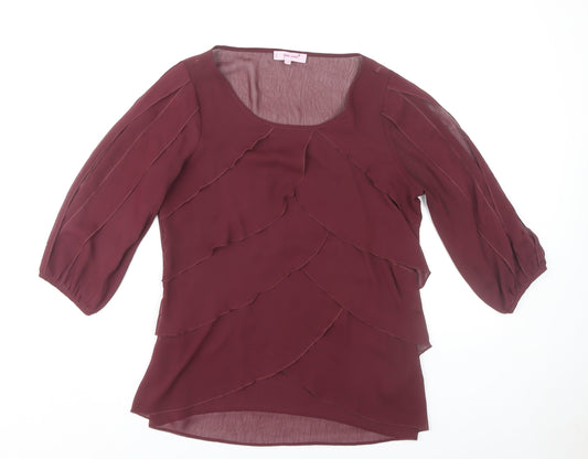 Marks and Spencer Women's Purple Blouse Size 12 Puff
