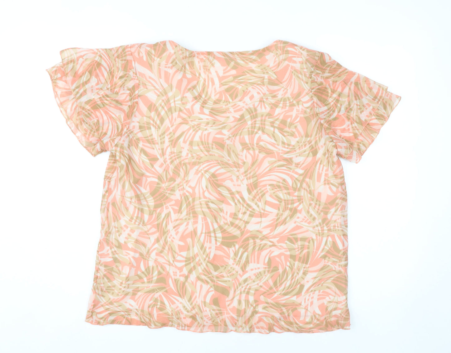 Marks & Spencer Women's Multicoloured V-Neck Top, Size 16
