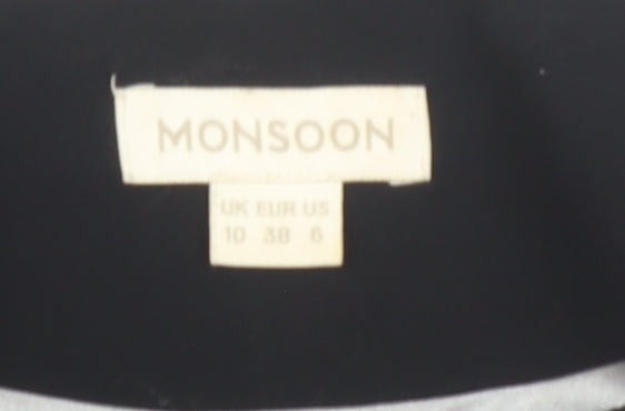 Monsoon Women's Black 3/4 Sleeve Blazer Size 10