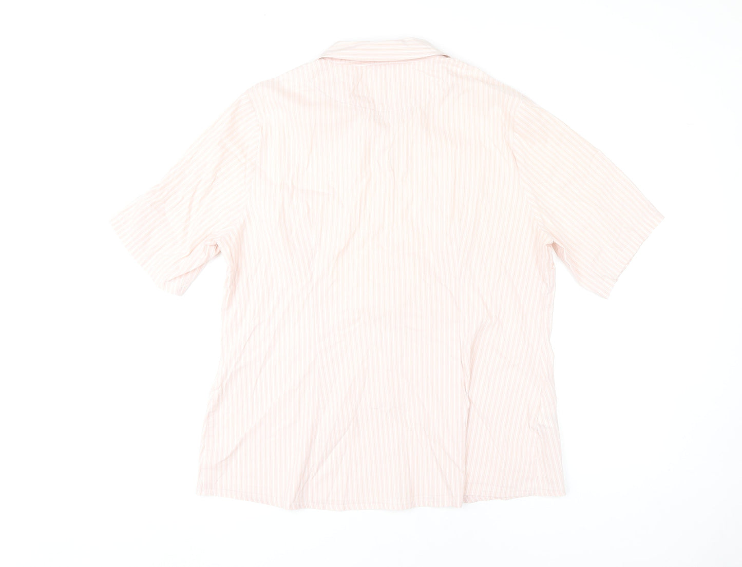 Next Women's Pink Striped Button-Up Shirt Size 18