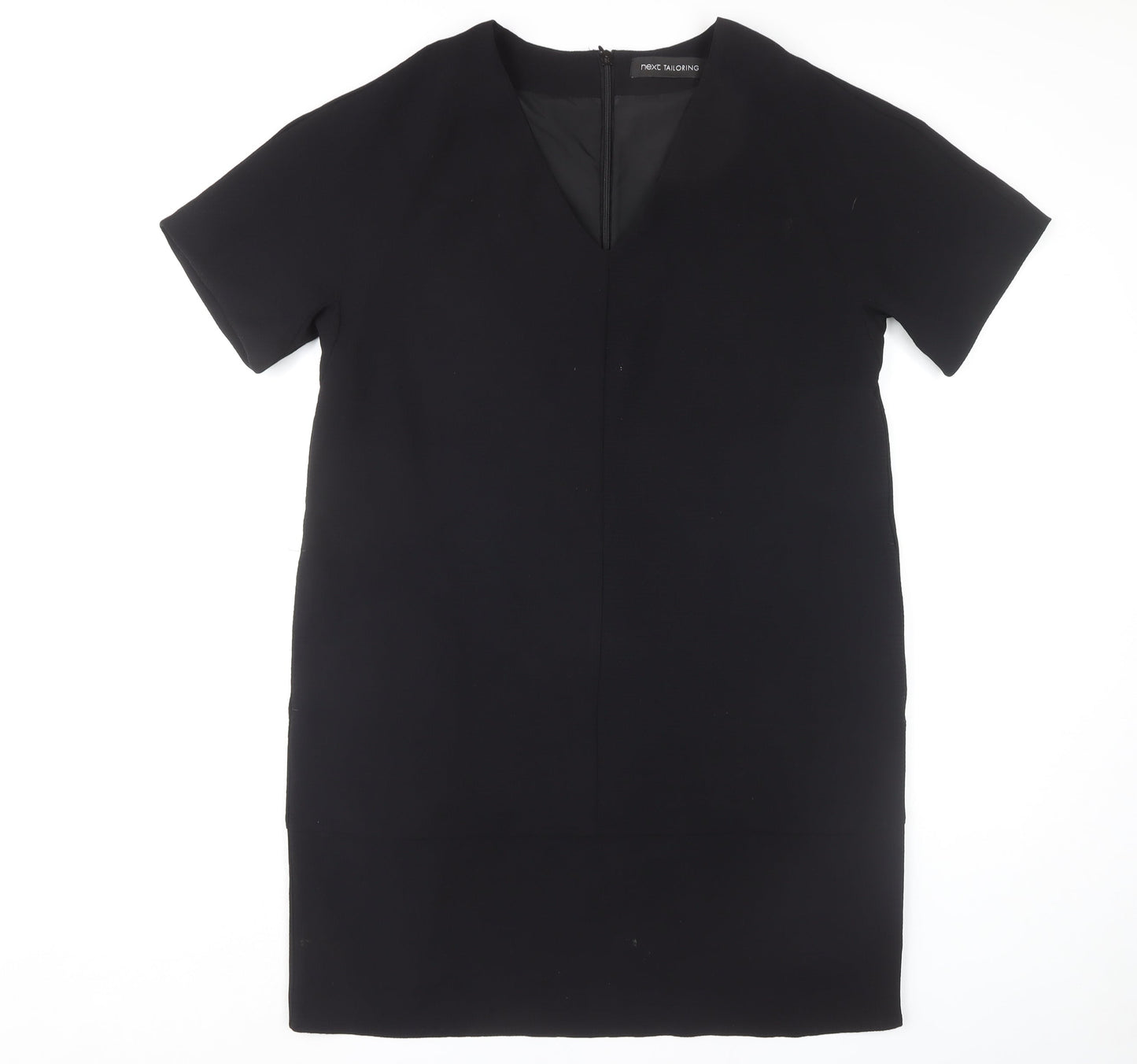 Next Women's Black Short Sleeve Shift Dress Size 16