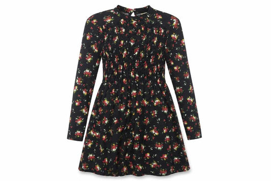 Front view of Miss Selfridge Women's Floral Black Dress, size 12