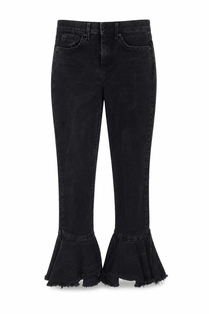 River Island Women’s Flared Black Jeans, Size 10