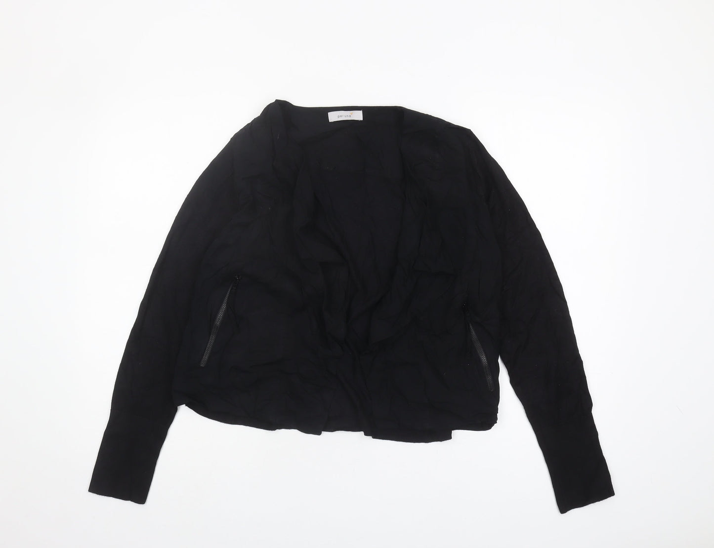 Marks and Spencer Black Women's Open Front Cardigan, Size 12
