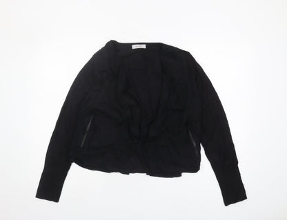 Marks & Spencer Black Women's Open Front Cardigan, Size 12