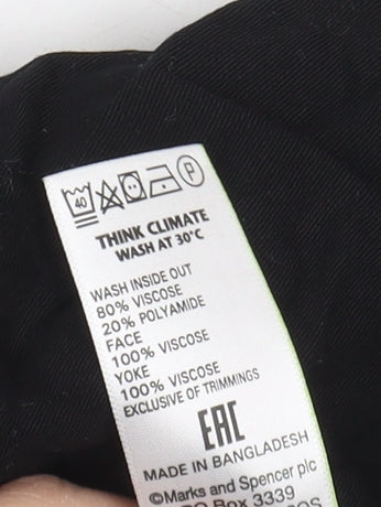 Marks and Spencer Black Women's Open Front Cardigan, Size 12