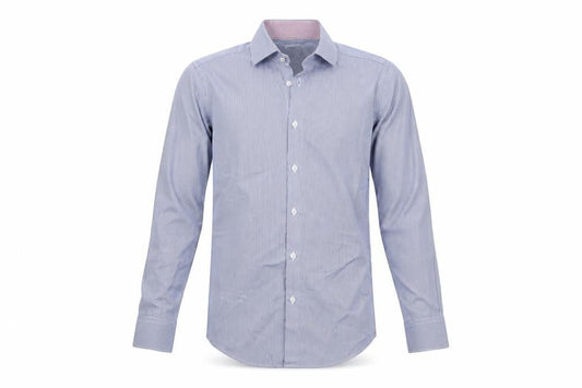 T.M. Lewin Men's Checkered Blue Long Sleeve Shirt Size 15